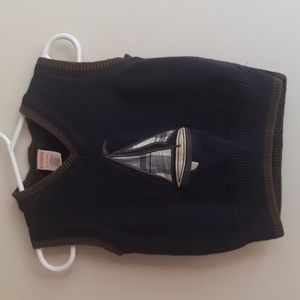 12-18M Gymboree boys size 12-18 months knit sweater vest sleeveless boat
